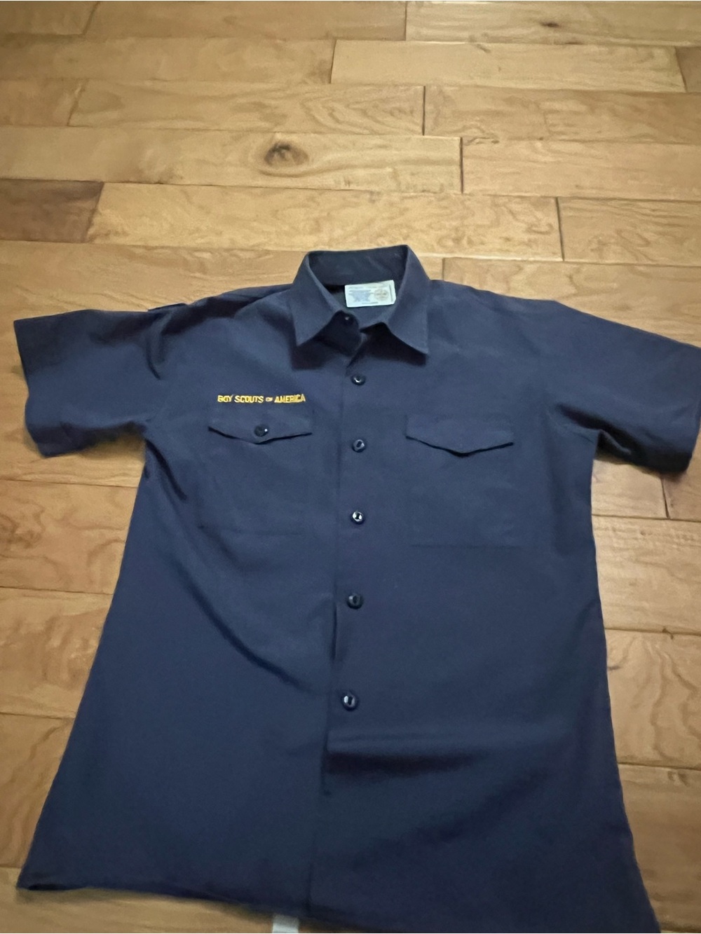 Navy Short-Sleeve Uniform Shirt Youth Large